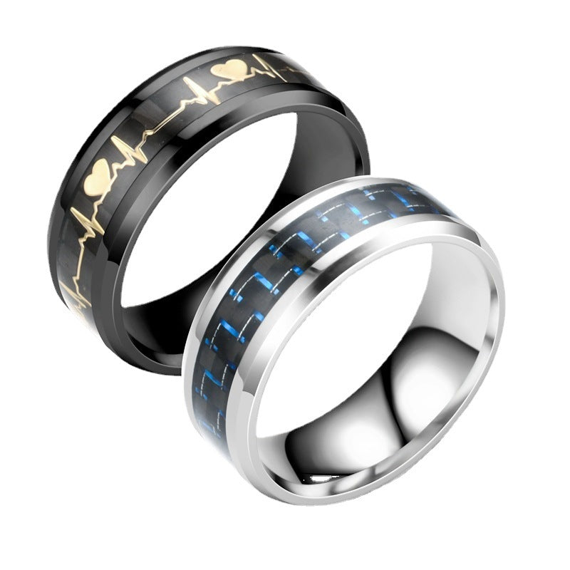 Herren Ring mit modernem, strukturiertem Design und innovativem, zukunftsweisendem Motiv Shop Nory