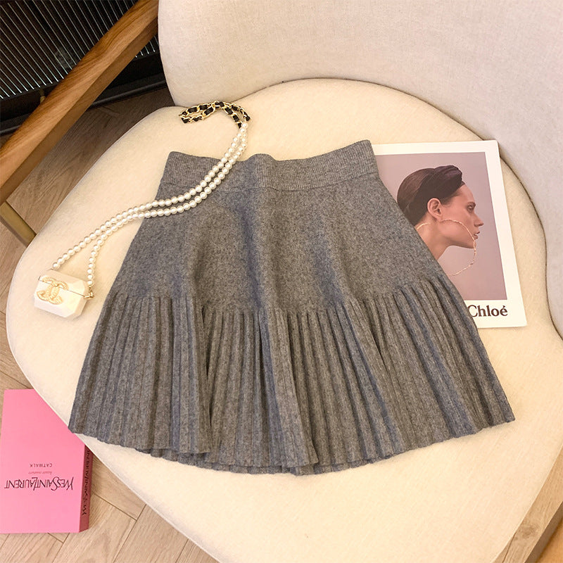 Damen Plissierter Rock mit elastischem Bund und weichem Material Shop Nory
