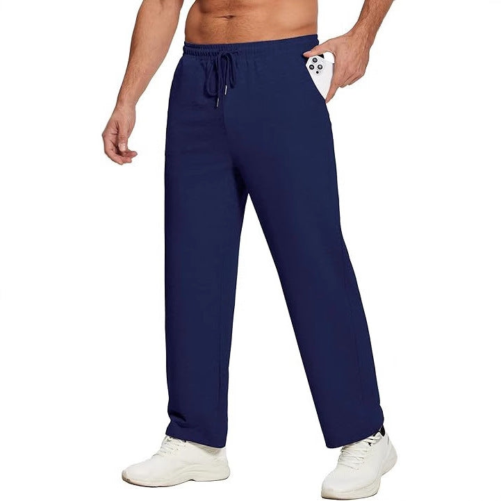 Herren nan locker fallende Loungehose aus softem Jersey mit Kordelzug, elastischem Bund und geradem Bein Shop Nory