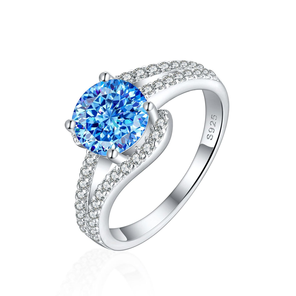 Damen Eleganter Ring mit funkelndem Zirkonia-Besatz Shop Nory