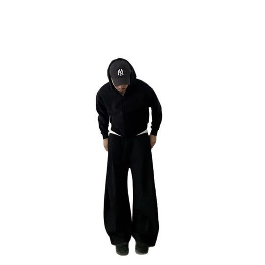 Damen Modisches Oversized Hoodie und Weitbein-Hosen Set Shop Nory