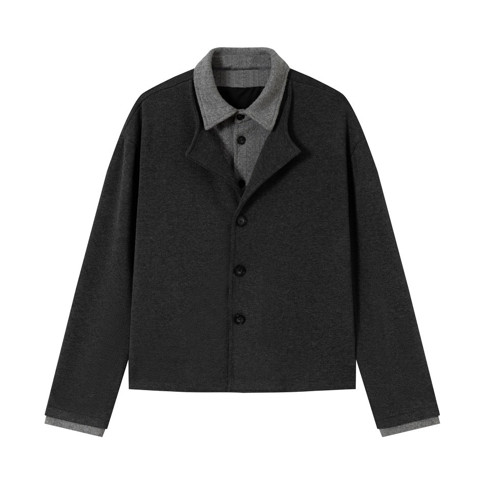 Herren Kurzblouson im Layer‑Look mit Kontrastkragen Shop Nory