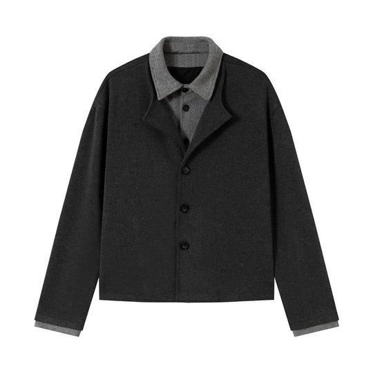 Herren Kurzblouson im Layer‑Look mit Kontrastkragen Shop Nory