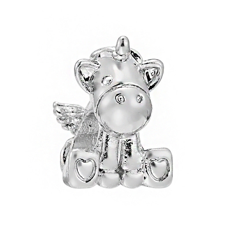 Facettierter Kristall-Charme Perlenanhänger Für Charm-Armband mit Zirkonia-Einfassung