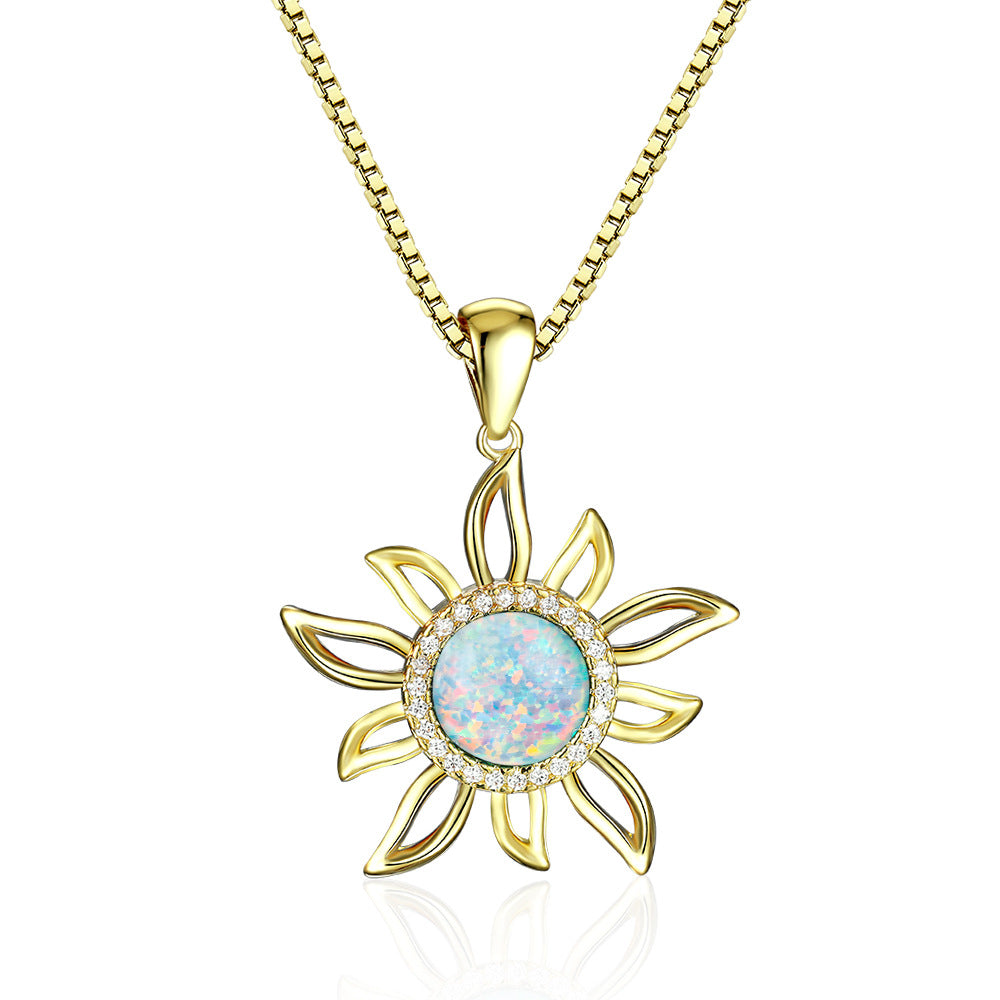 Damen Sonnenblumen-Halskette Shop Nory