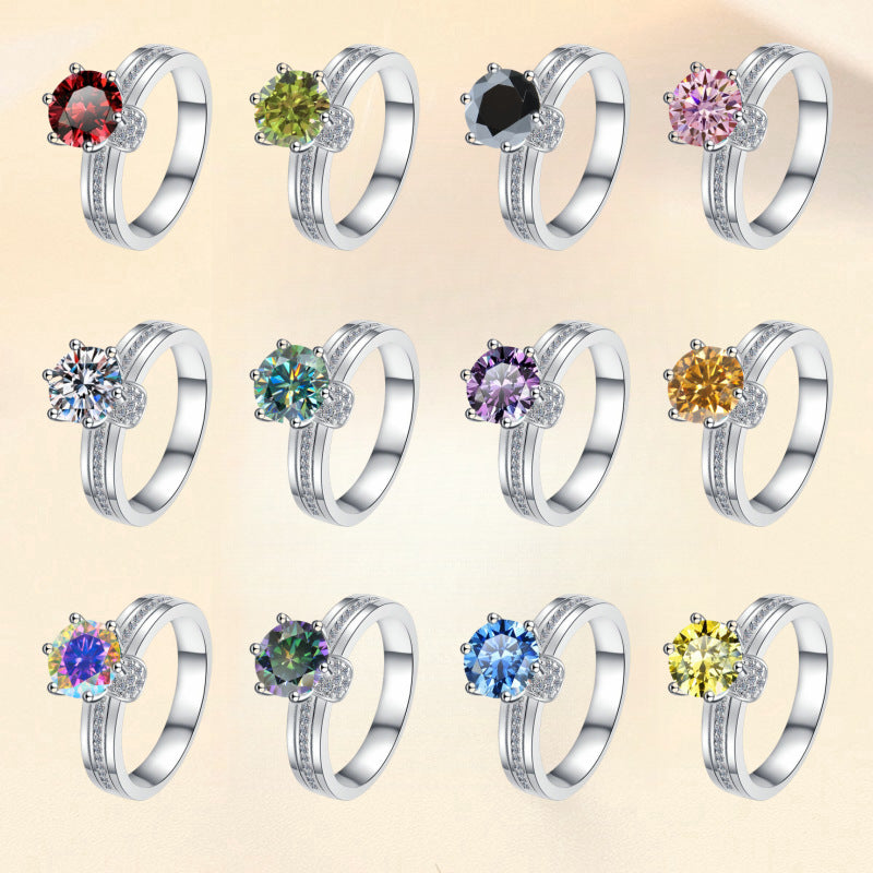 Damenring mit funkelndem schwarzen Zirkonia und eleganter Detailverzierung Shop Nory