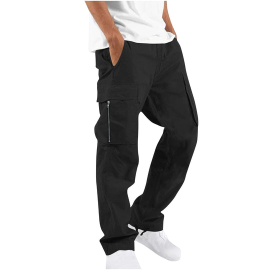 Damen nan lässige Cargo-Hose mit elastischem Kordelzugbund, Klappentaschen und verstellbaren Knöchelschnüren Shop Nory