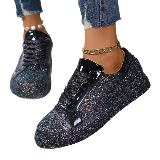 Damen Glitzernde Sneakers mit hohem Komfort und modischem Design