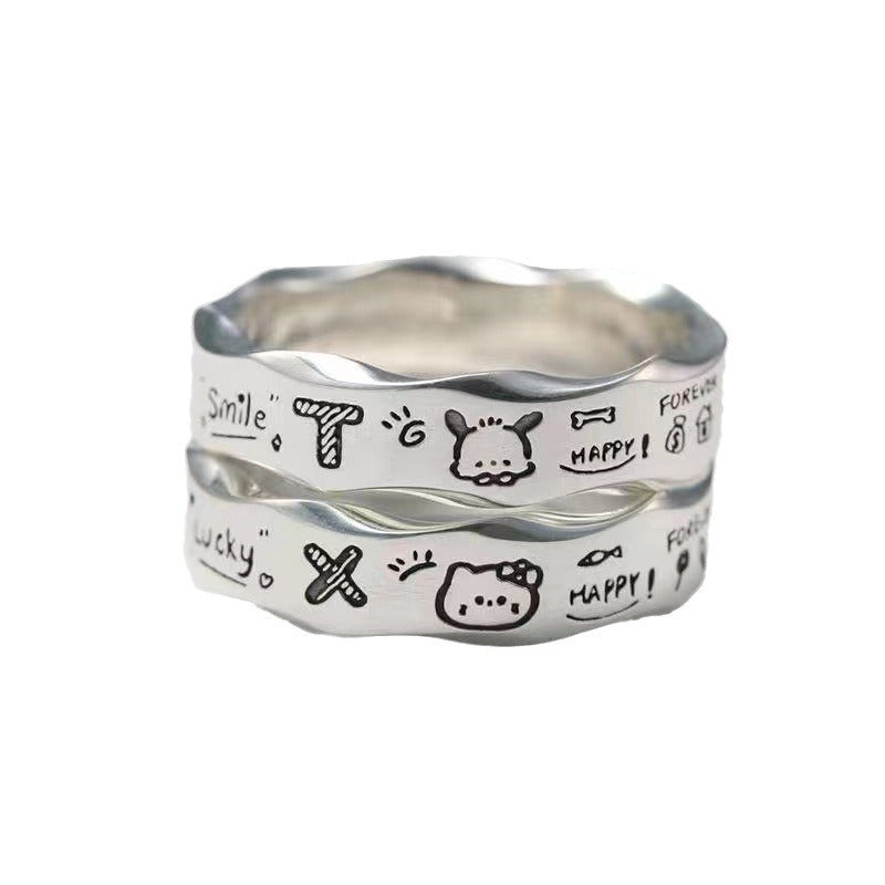 Damenring mit kunstvollem, graviertem Tiermotiv Shop Nory