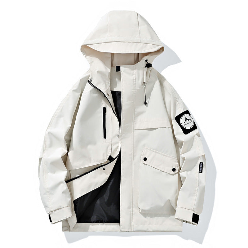 Herren Modularer Regen- und Windparka mit verschweißten Nähten, verdeckten Reißverschlüssen und Utility-Taschen Shop Nory