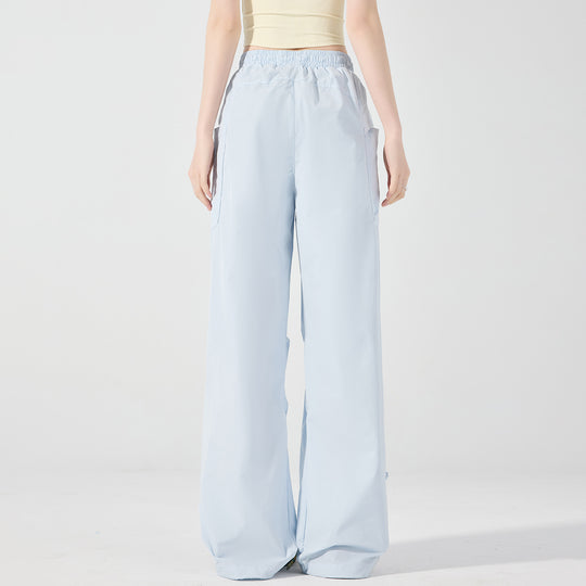Damen Weite technische Cargo-Hose mit Kordelzugbund, verstellbarem Saum und Multifunktions-Taschen Shop Nory