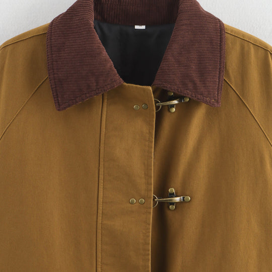 Damen Boxy Fieldjacke mit Cordkragen, Knebelverschlüssen und großen Klappentaschen Shop Nory