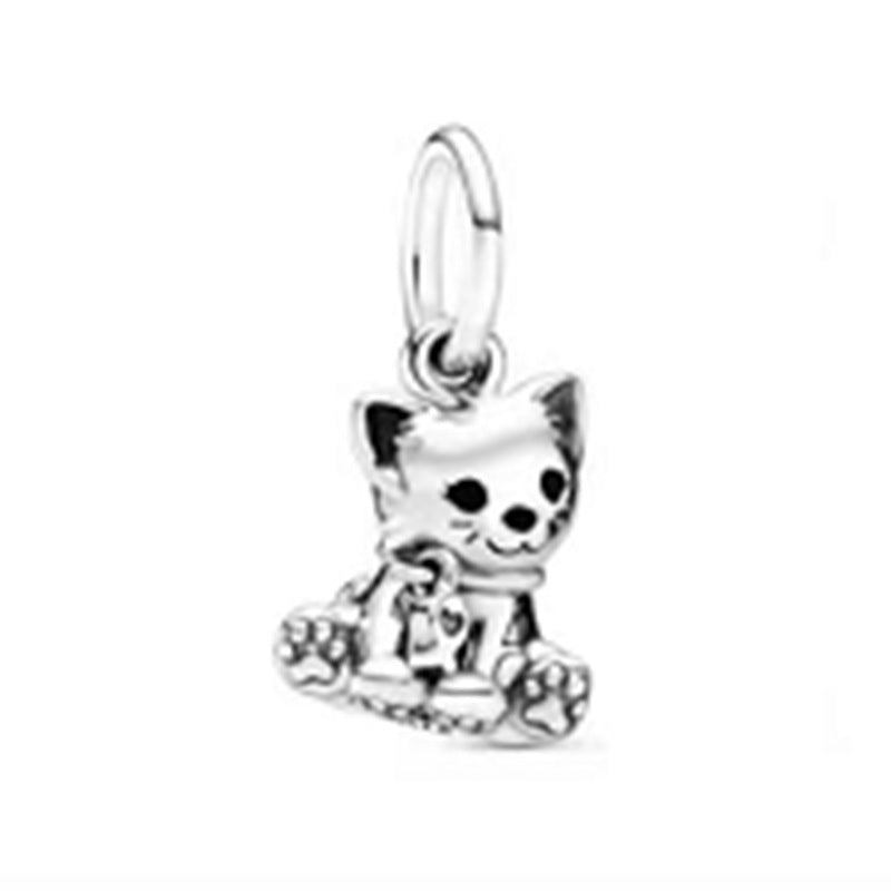 Facettierter Kristall-Charme Perlenanhänger Für Charm-Armband mit Zirkonia-Einfassung
