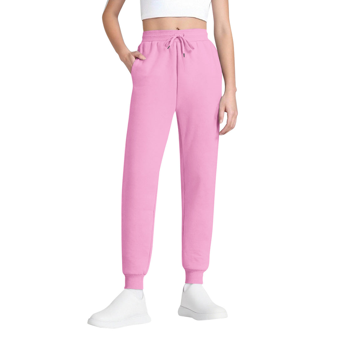 Damen nan schlanke hochgeschnittene Jogginghose mit Tunnelzug, Eingrifftaschen und Bündchen Shop Nory