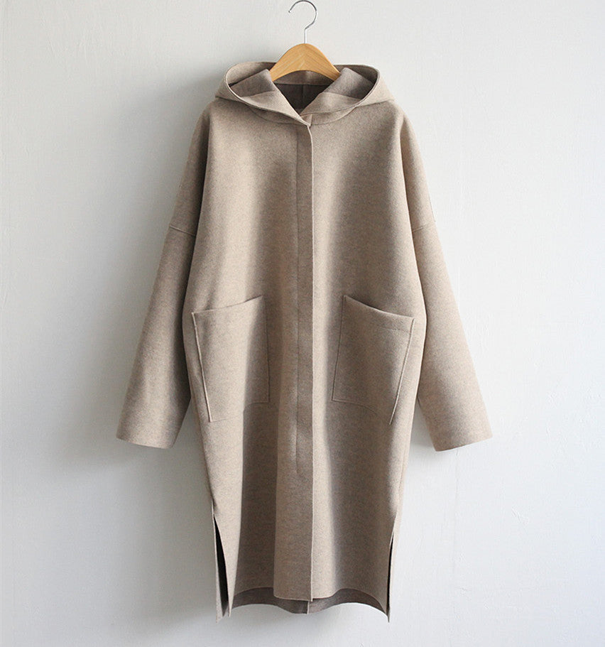 Damen Mischung aus Wollmantel
