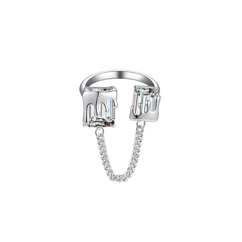 Damen Offener Ring mit kreativen Details und funkelnden Akzenten Shop Nory