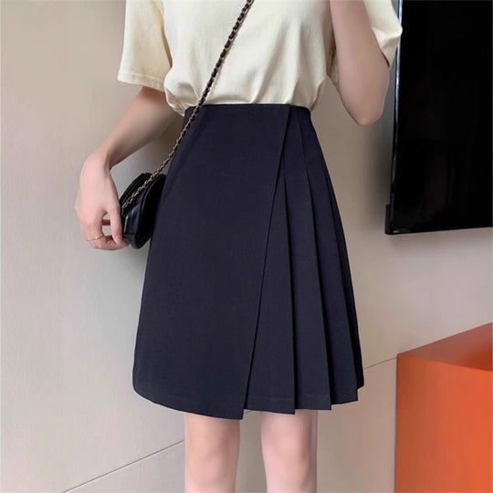 Damen Plissierter Minirock mit hoher Taille Shop Nory