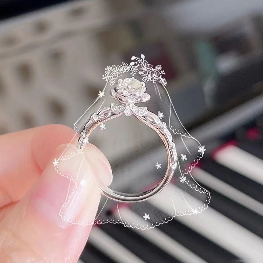 Damen Verführerischer Solitär-Verlobungsring mit exquisitem Design Shop Nory