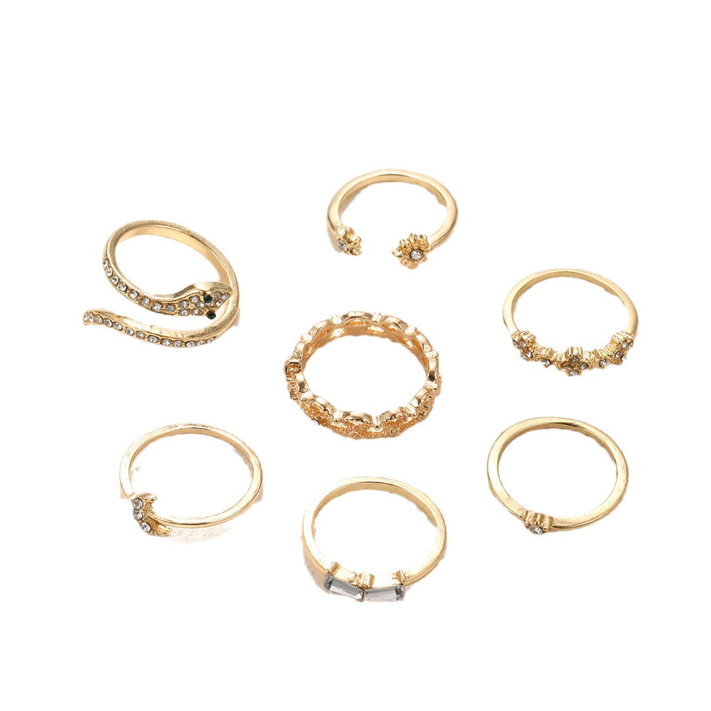 Damen Ring-Set mit kreativem Design und funkelnden Akzenten Shop Nory