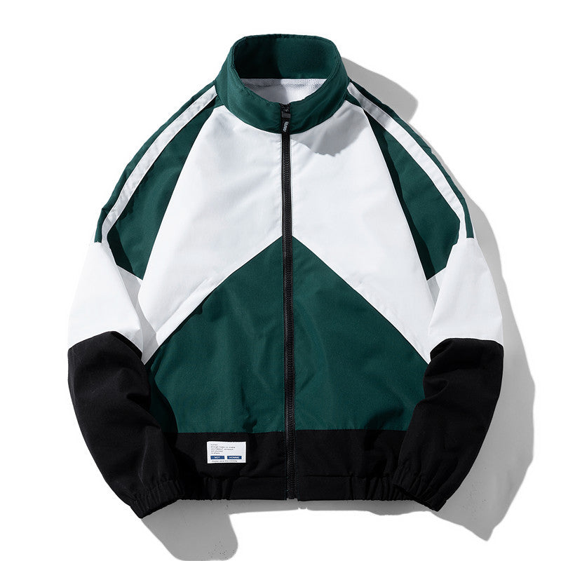 Herren Sportliche Track-Windbreakerjacke mit Stehkragen, Mesh‑Futter und Reißverschlusstaschen Shop Nory