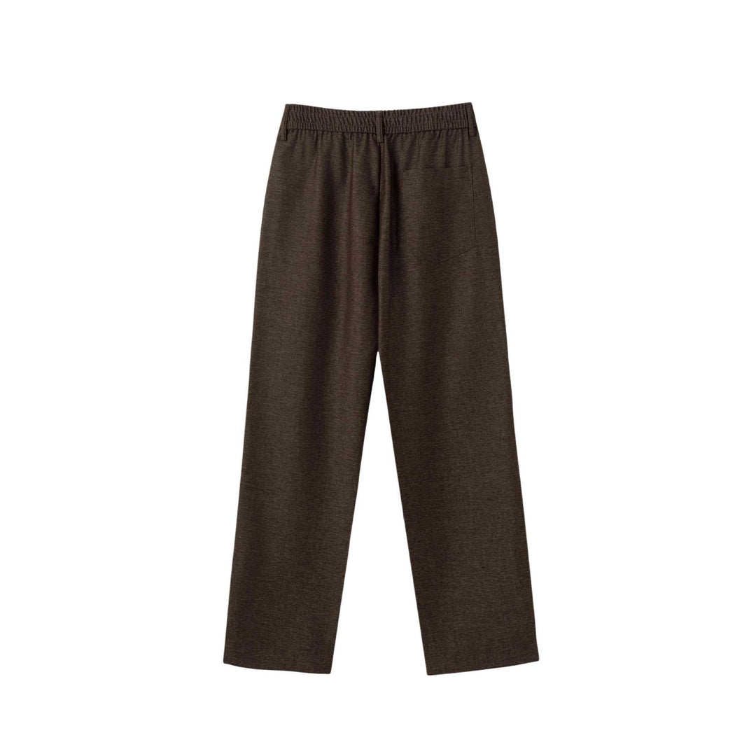 Damen Hochtaillierte weite Bundfaltenhose mit elastischem Rücken Shop Nory