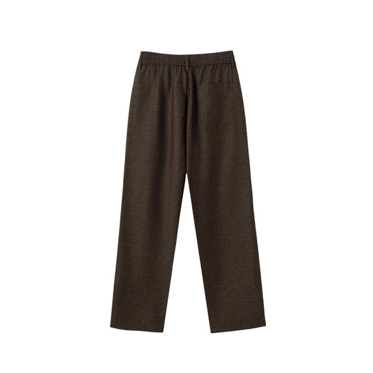 Damen Hochtaillierte weite Bundfaltenhose mit elastischem Rücken Shop Nory
