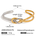Damen Offenes Armband mit elegantem Knoten-Design aus hypoallergenem Edelstahl Shop Nory