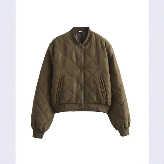 Damen Gemusterte Steppjacke