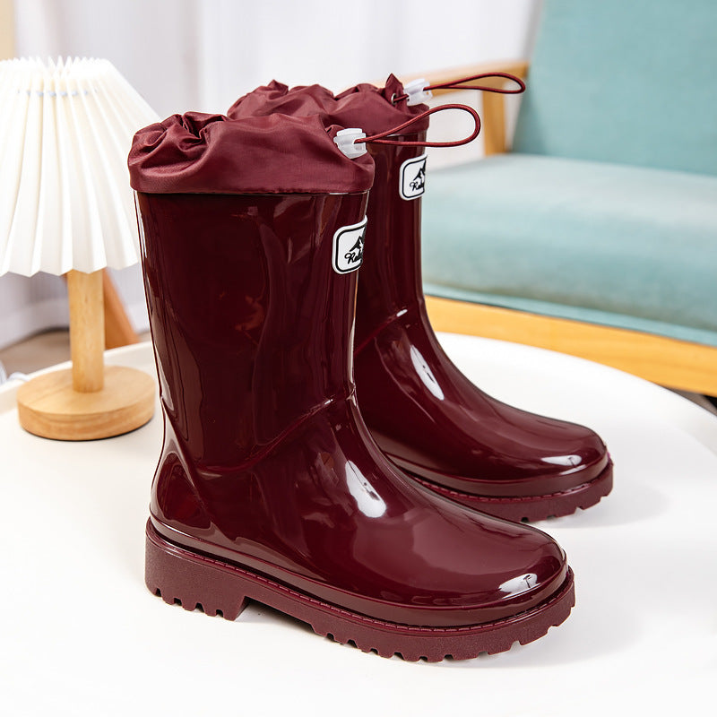 Damen Hochwertige und Stylische Gummistiefel mit Verstellbarem Schnürsystem ShopNory