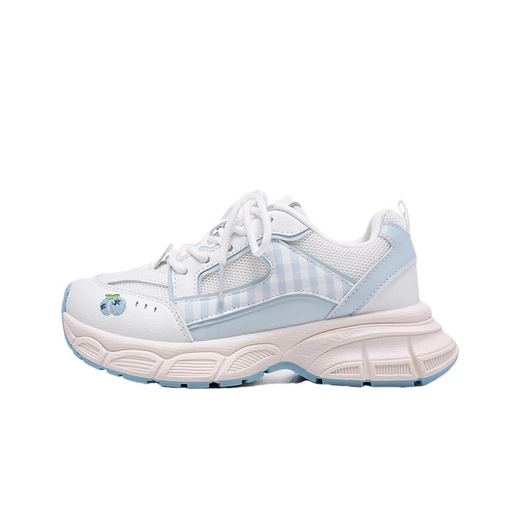Damen modische Sneakers mit aufgepolsterter Sohle und atmungsaktiver Mesh-Oberfläche Shopnory
