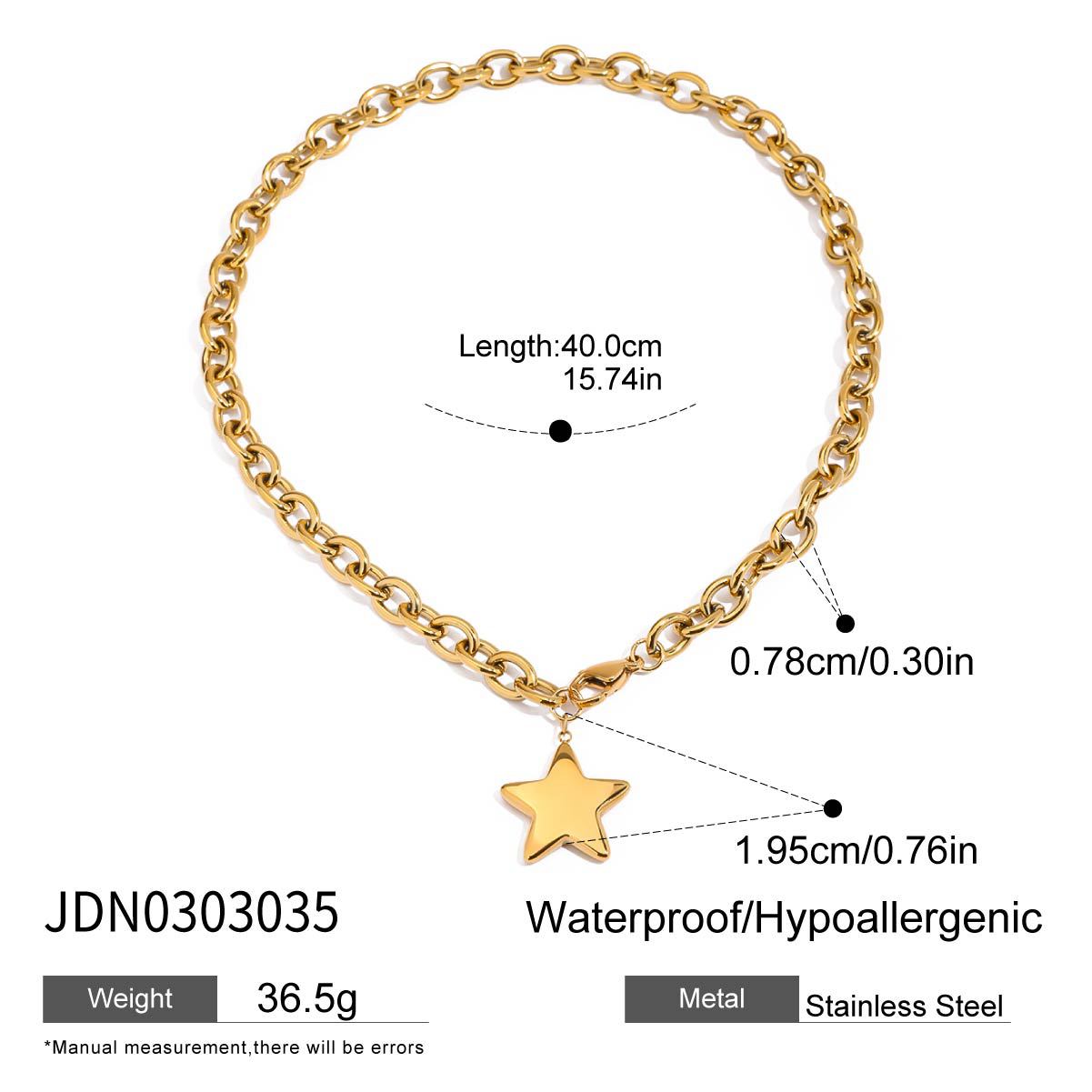 Damen Armband mit sternförmigem Anhänger aus hypoallergenem Edelstahl Shop Nory