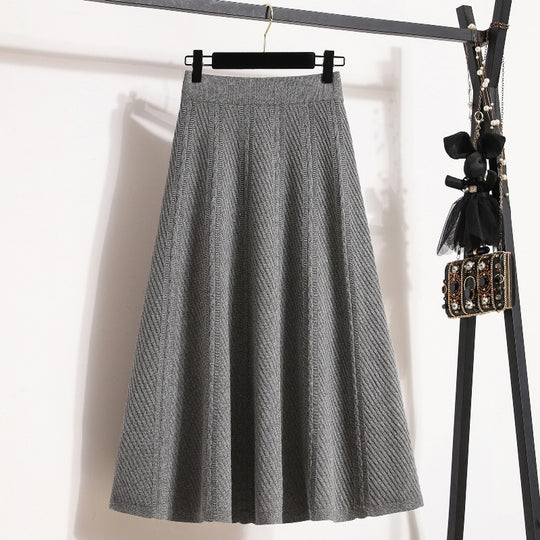 Damen Eleganter, schwingender Strickrock Shop Nory
