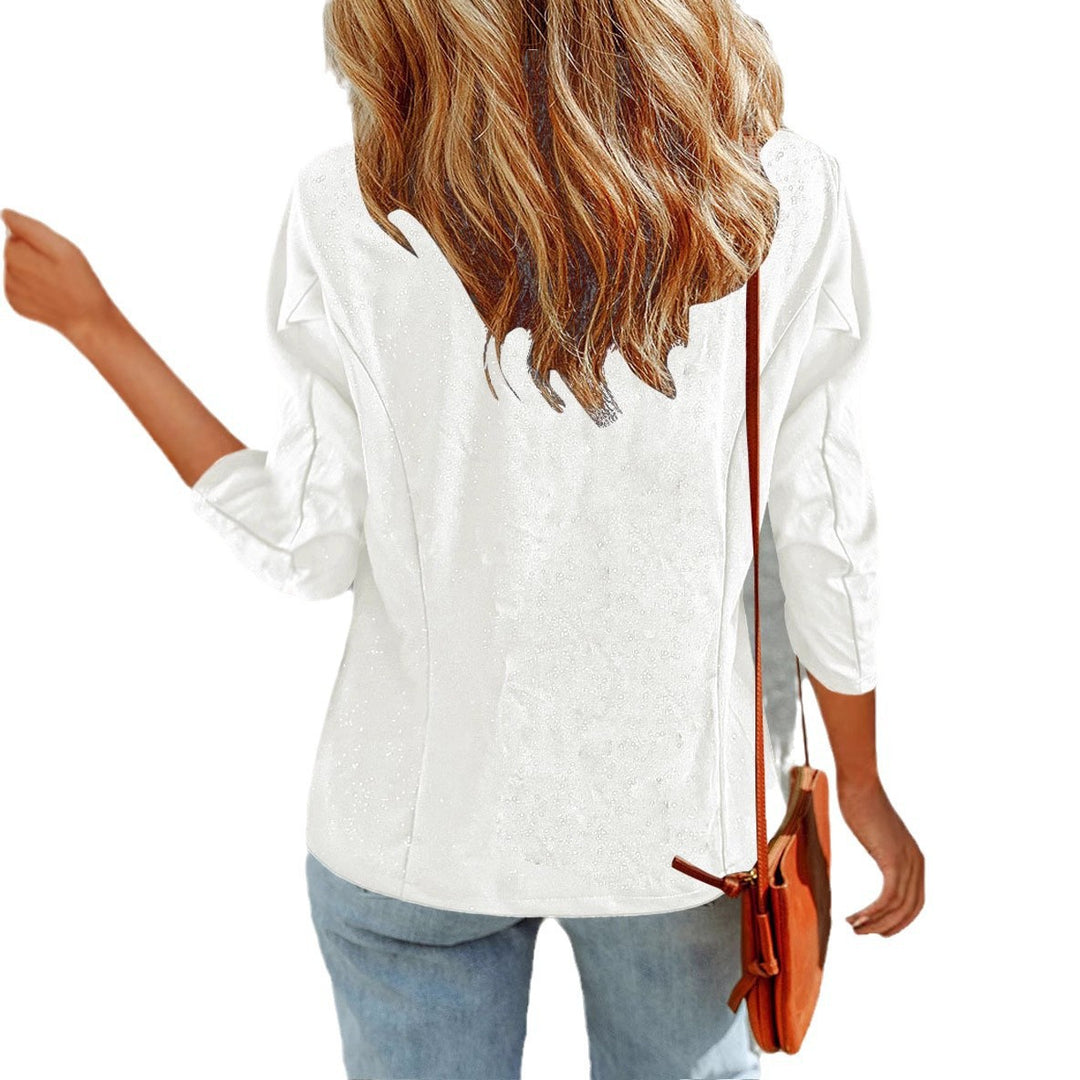 Damen Kurzblazer mit 3/4-Ärmeln, taillierter Silhouette und Ein-Knopf-Verschluss Shop Nory