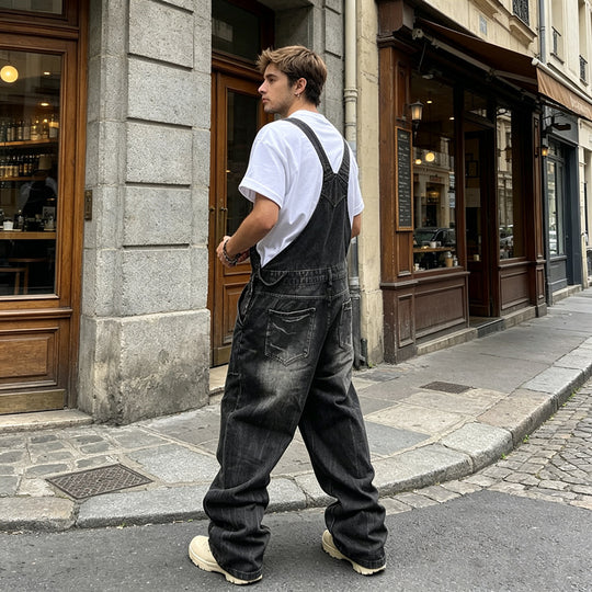 Herren Lässige Denim-Latzhose Shop Nory