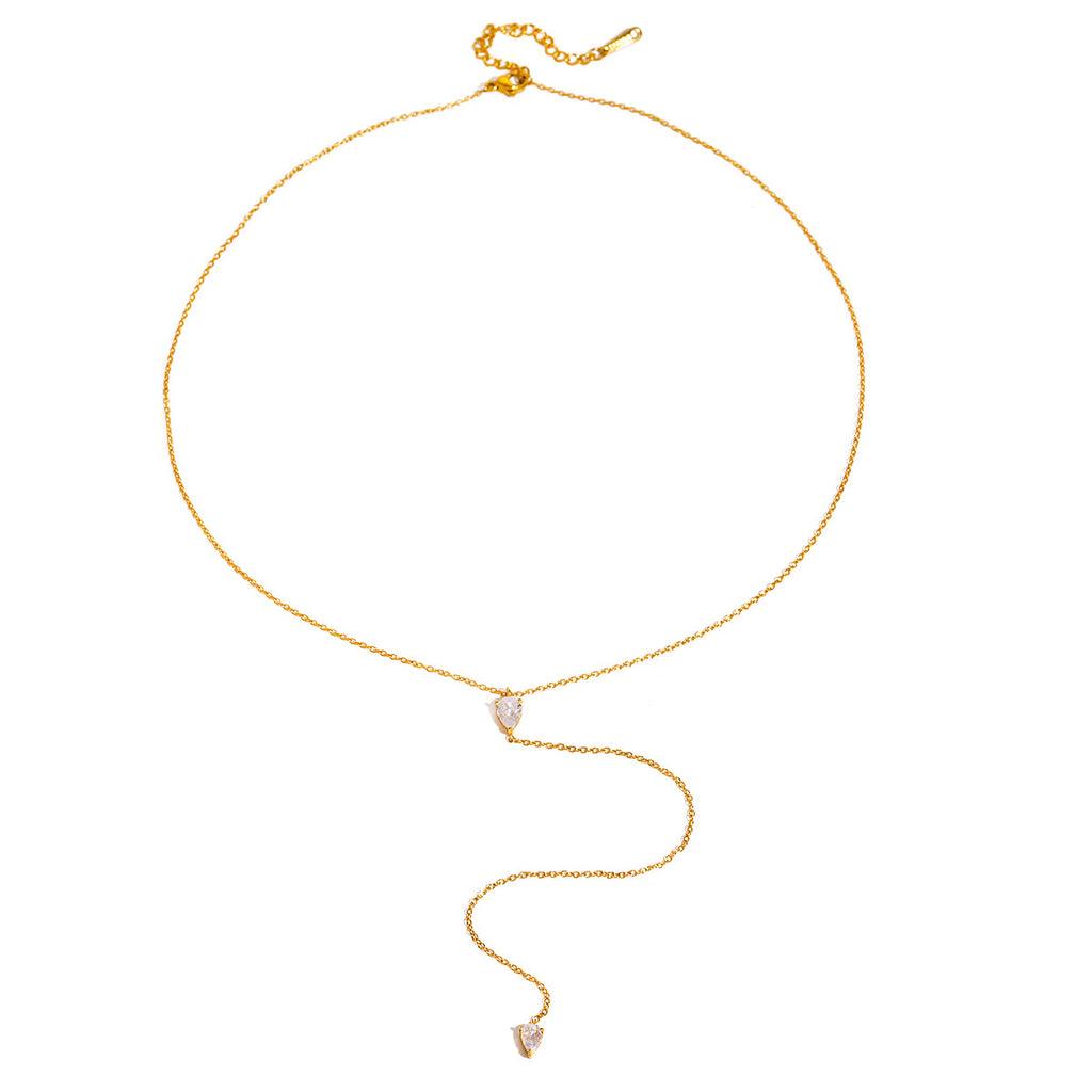 Damen Halskette mit elegantem Herzanhänger und verlängerbarem Design Shop Nory