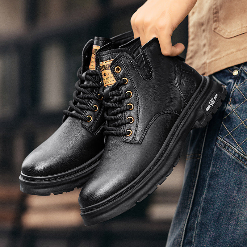 Herren Robuste Schnürstiefel mit rutschfester und dämpfender Sohle
