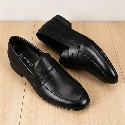 Herren Elegante Lederschlüpfschuhe Shop Nory