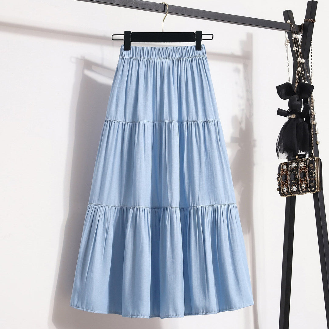 Damen Midi-Rock im lässigen Vintage-Stil