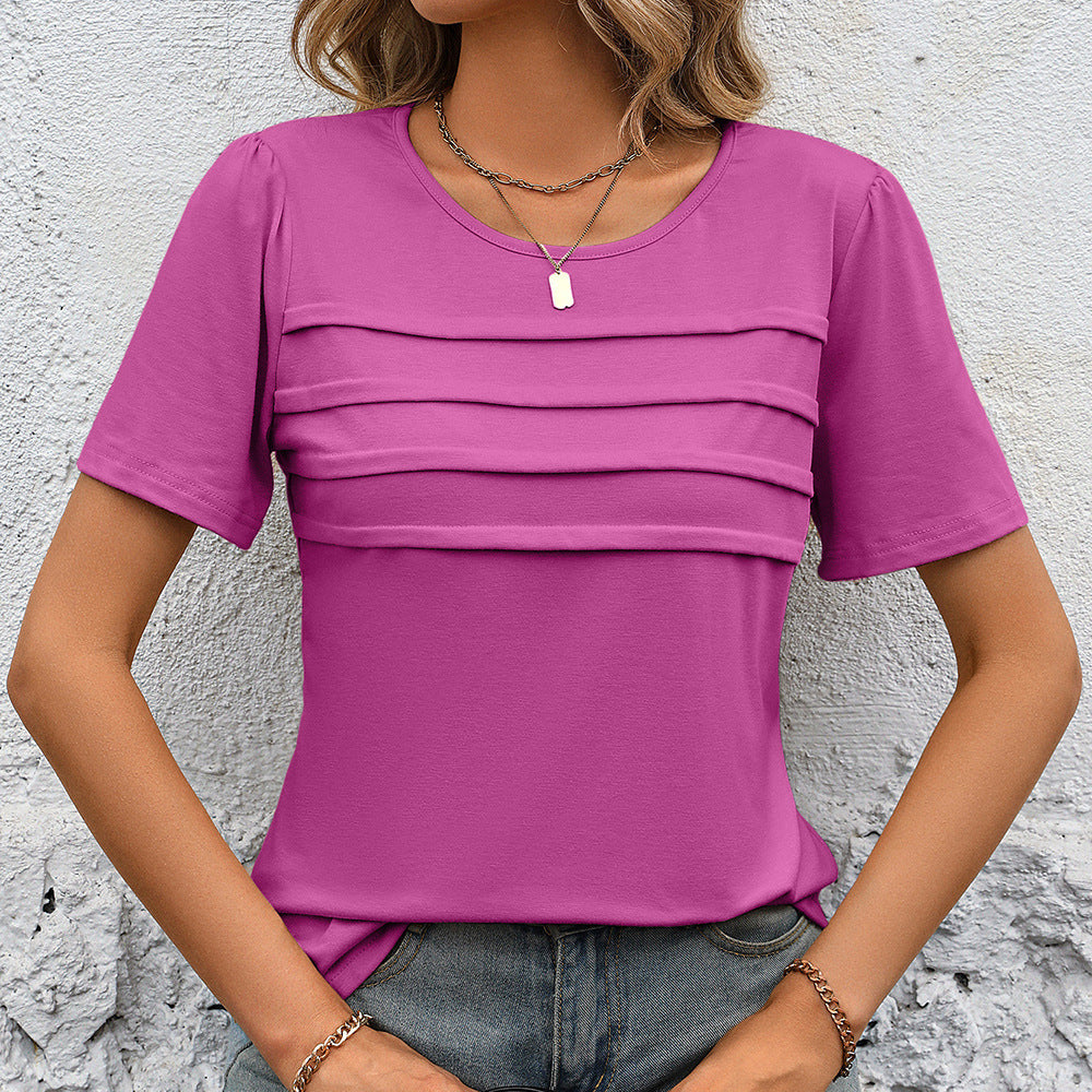 Damen elegantes T-Shirt mit strukturiertem Design