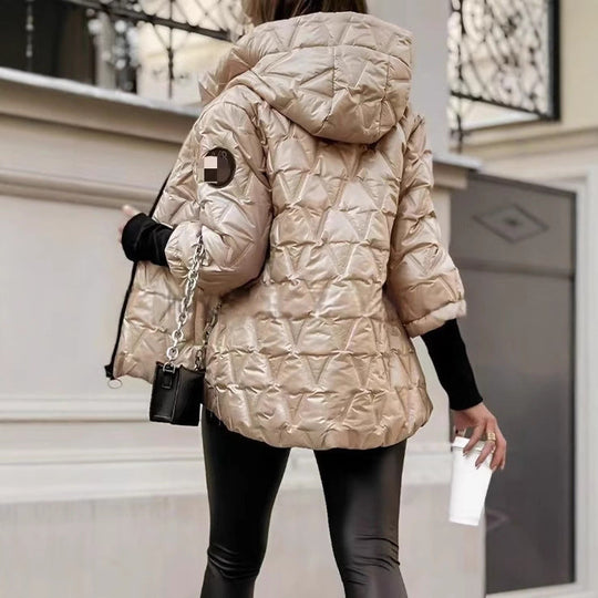 Damen Steppjacke mit hohem Kragen und praktischen Taschen