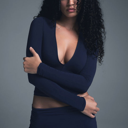 Damen Elegante Langarm-Top Shop Nory