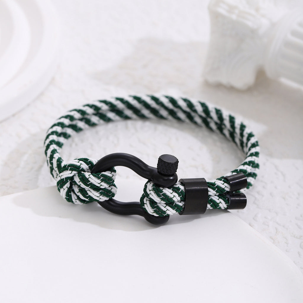 Herrenarmband aus geflochtenem Paracord mit stylischem Metallverschluss Shop Nory