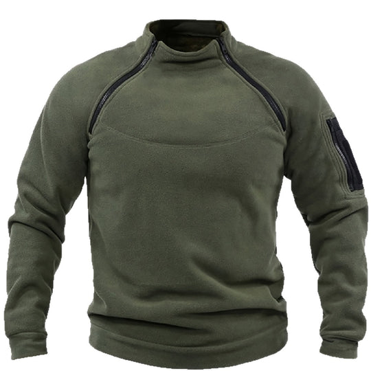 Herren Thermo-Fleecepullover mit Schulter-Reißverschlüssen & Ärmeltasche Shop Nory