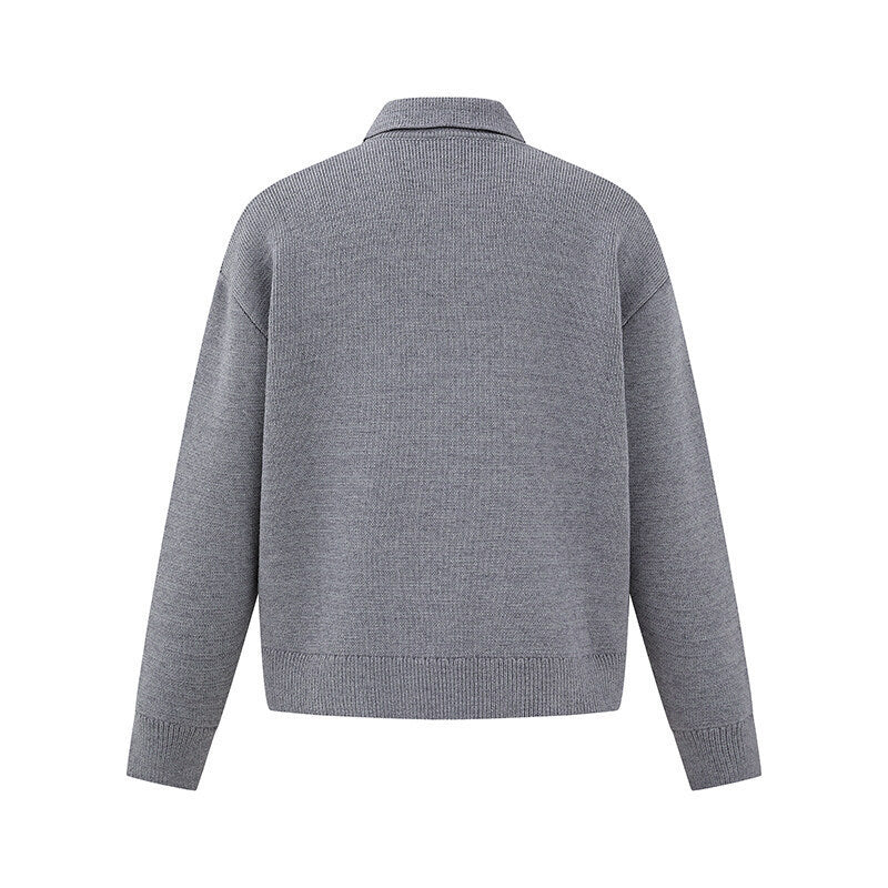 Herren Boxy-Strickpullover mit Polokragen und halber Knopfleiste Shop Nory