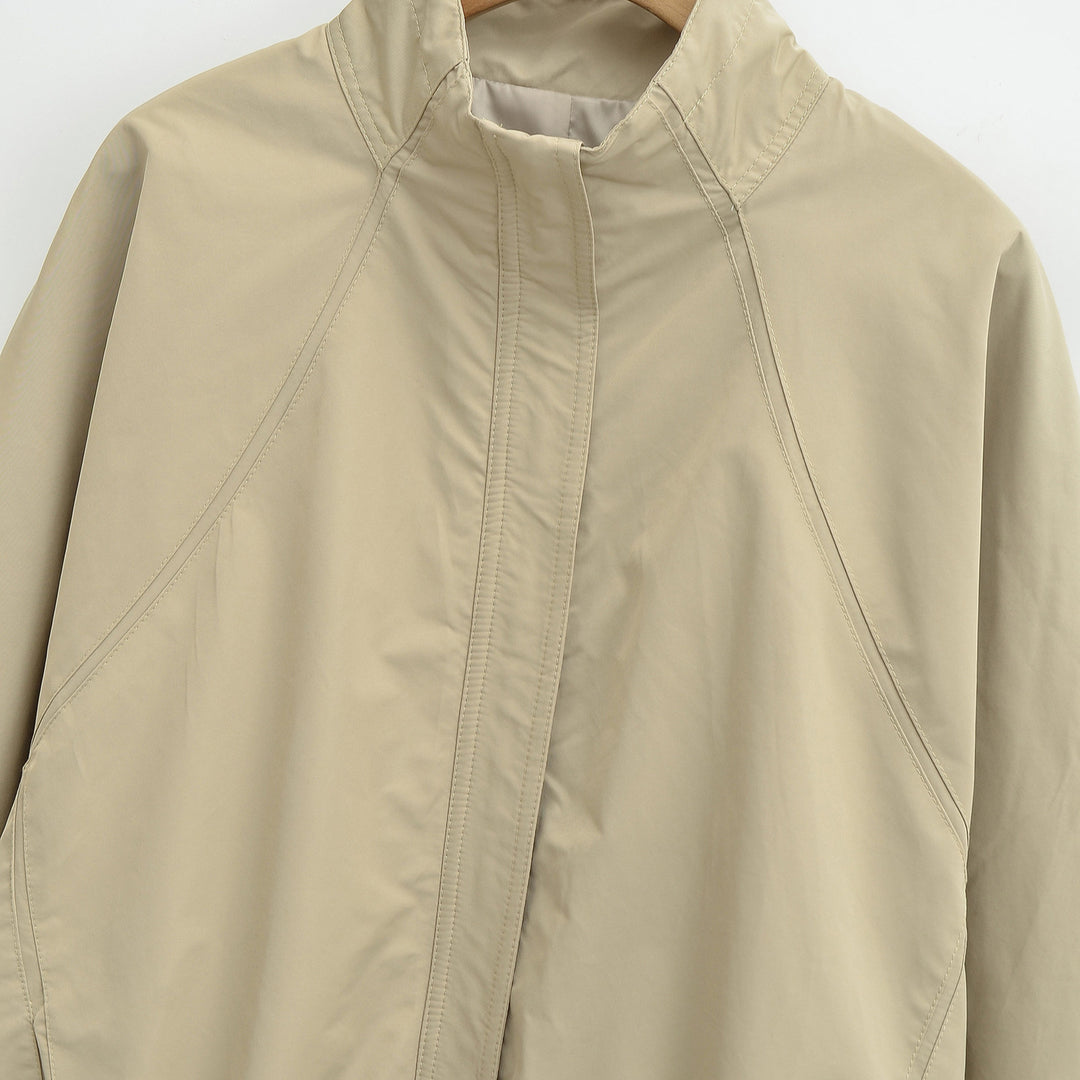 Damen Leichte Regen- und Windjacke mit Stehkragen, verdecktem Reißverschluss und elastischem Saum Shop Nory