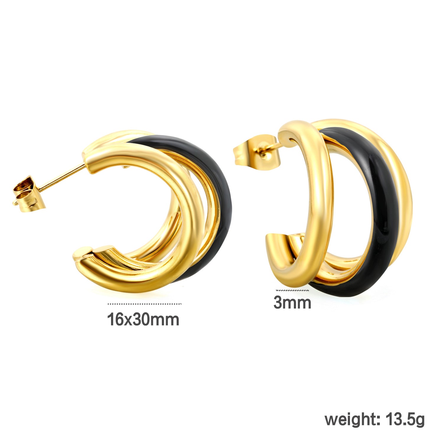Damen Moderner Hängender Ohrschmuck mit doppeltem Design Shop Nory