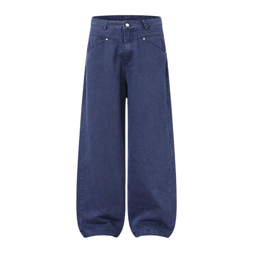 Damen Weite Highwaist Balloon-Jeanshose aus robustem Denim mit elastischem Knöchelsaum Shop Nory