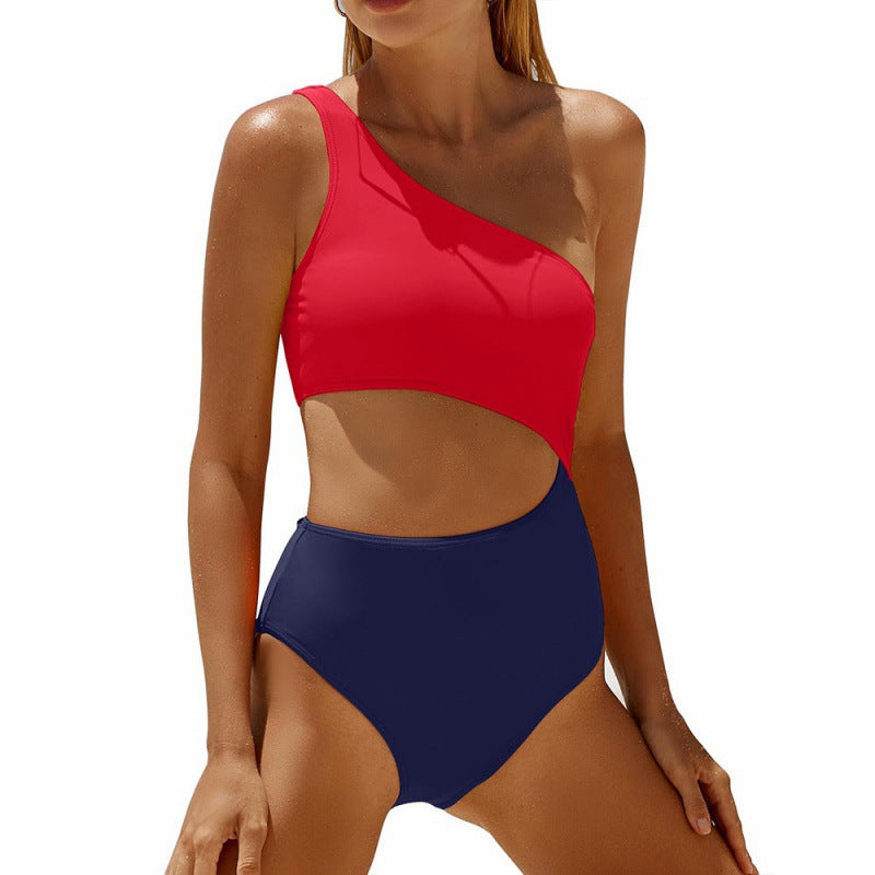 Damen Einseitiger Cut-Out Badeanzug mit attraktivem Design
