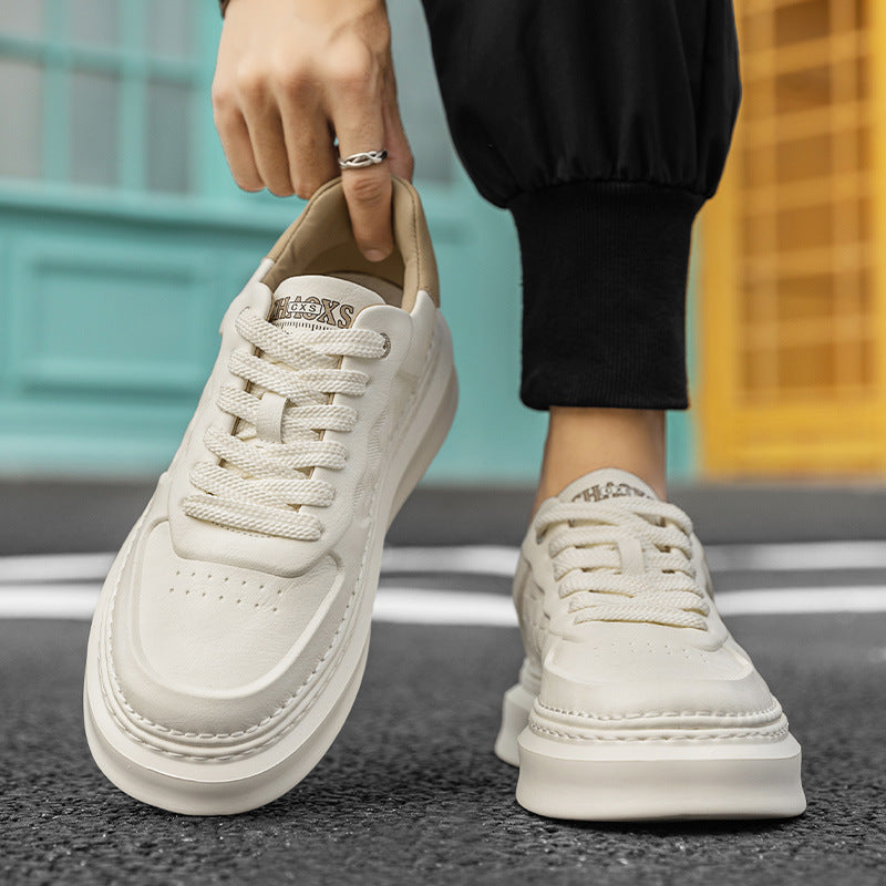 Unisex Voluminöse niedrige Sneaker mit geprägtem Schachbrettmuster und gepolstertem Fersenkragen Shopy Nory