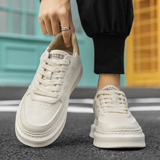 Unisex Voluminöse niedrige Sneaker mit geprägtem Schachbrettmuster und gepolstertem Fersenkragen Shopy Nory